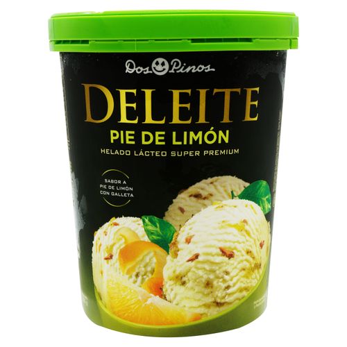 Helado Dos Pinos Con Sabor Pie De Limon Super Premium- 555gr