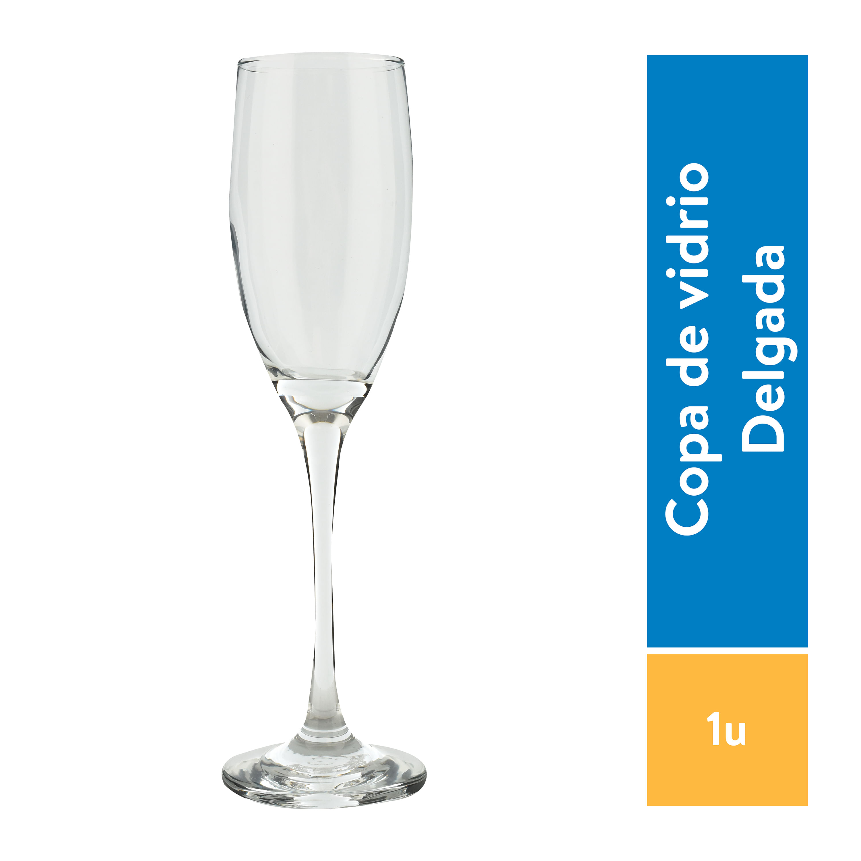 Copa de Vidrio Champagne Clasica - Mi Bodega Express