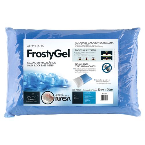 Almohada Frosty Gel Visco Para Fundas De 50X70Cm Marca Fibrasca