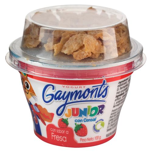Yogurt Gaymonts Junior Con Cereal Fresa- 100 gr