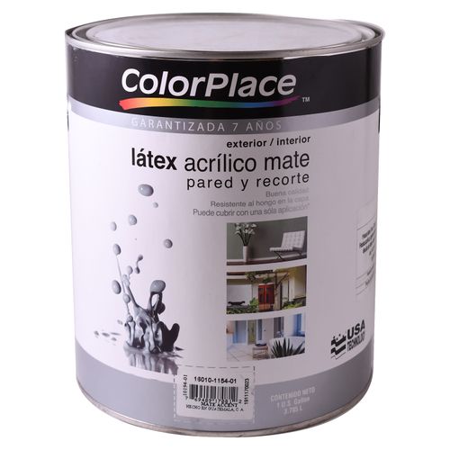 Pintura Látex Colorplace Acrílico Mate Accent. 7 Años De Garantía - 1 Galón