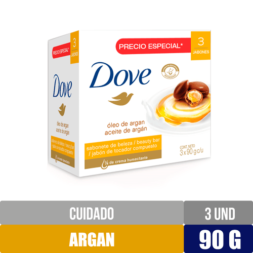 3 Pack Jabón Dove Aceite Argan - 270gr