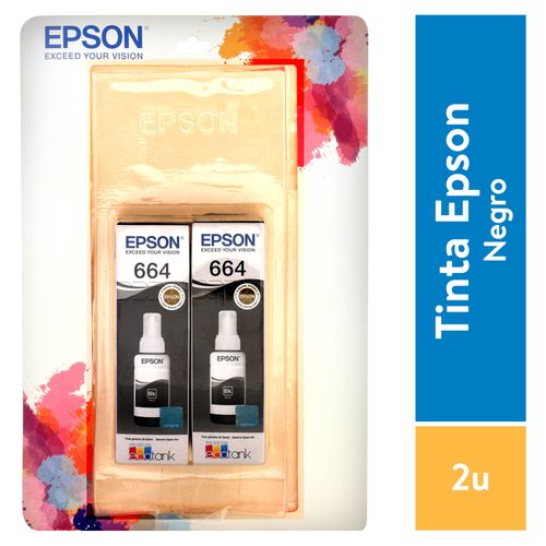 Kit Epson Two Pack Color Negro-T664120