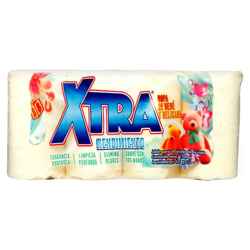 4 Pack Jabón Xtra Delicada Y Bebe - 1700Gr