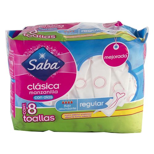 Toalla Saba Sanitaria Clasica Natural Ca - 8 Unidades