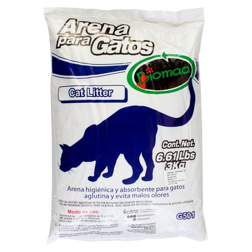 Arena Biomaa Para Gato De- 3Kg