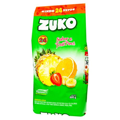 Bebida Zuko En Polvo Fruit Punch - 600Gr