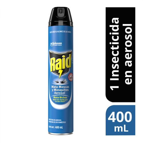 Insecticida En Aerosol Raid® Mata Moscas Y Mosquitos - 400Ml
