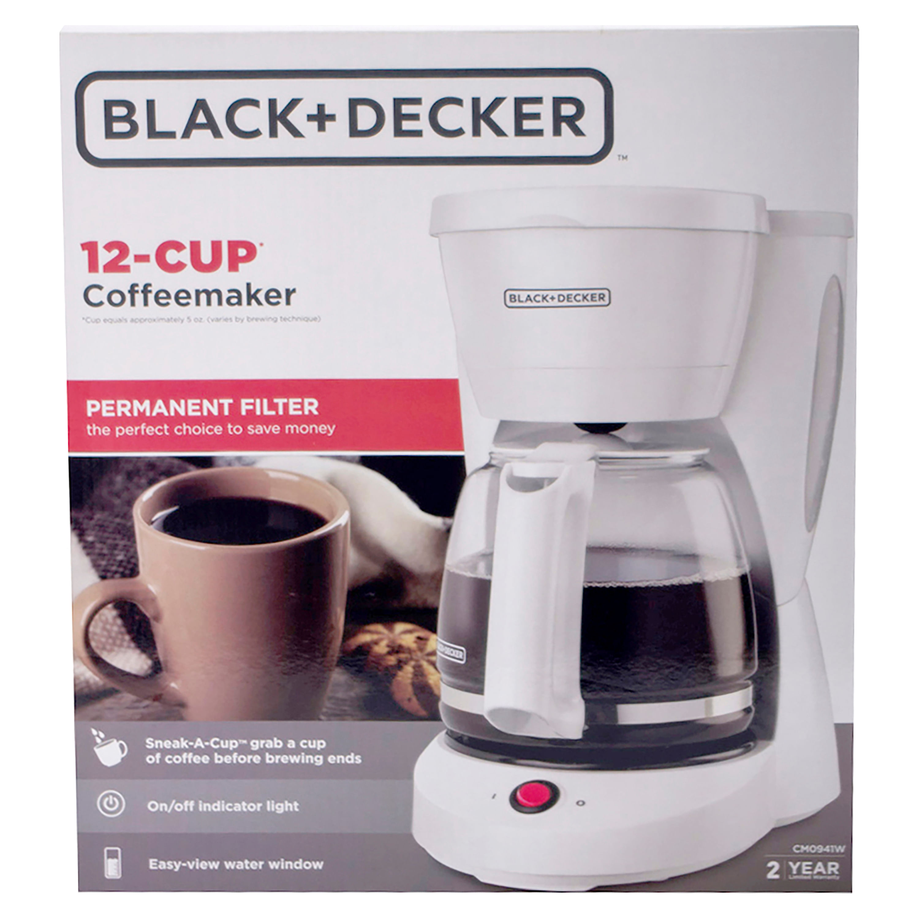 Cafetera Black & Decker 12 tazas CM0941W