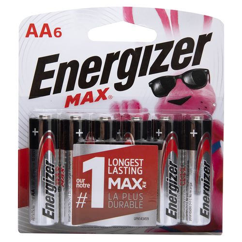 Pila alcalina Energizer Max AAA (6 unidades)