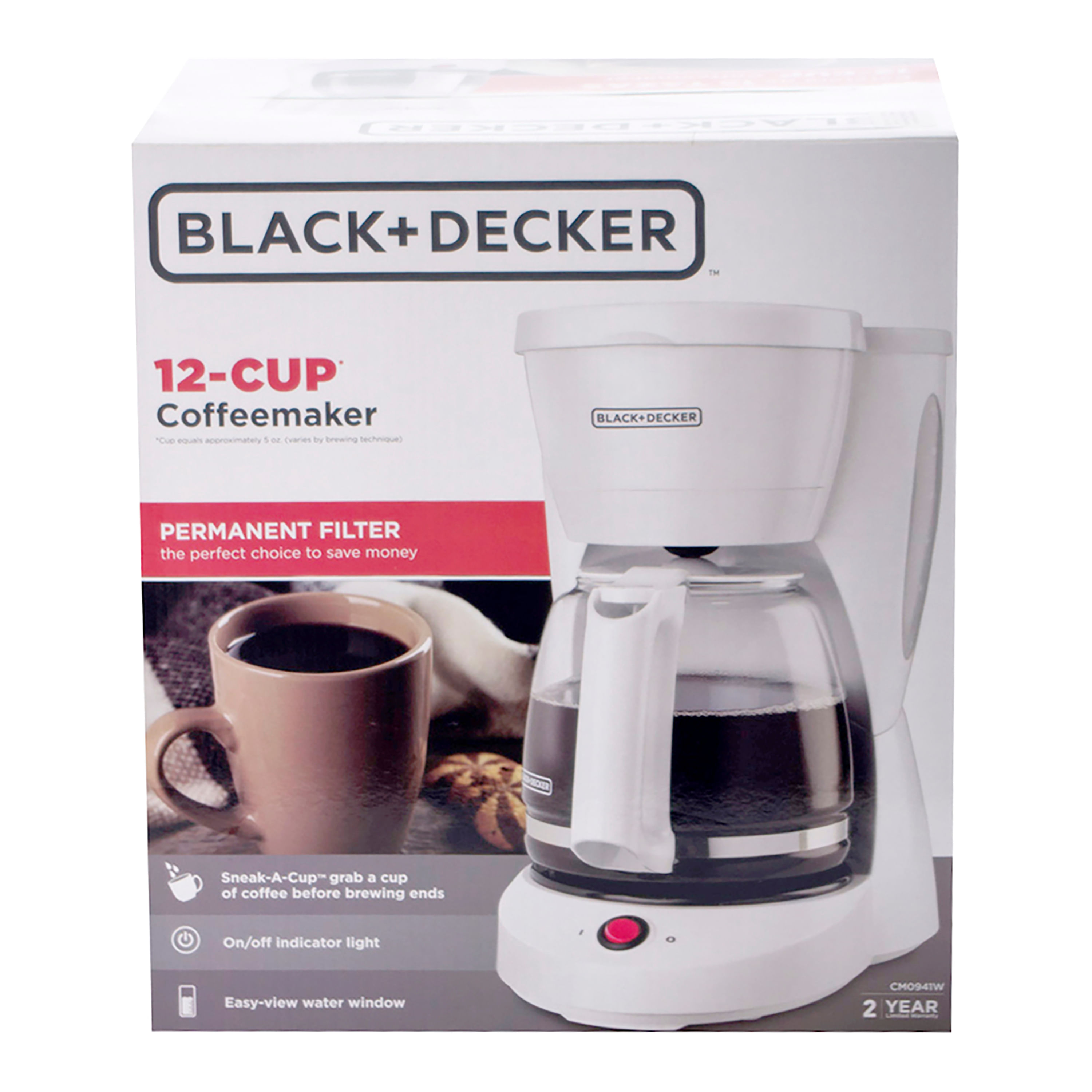 Cafetera Black & Decker 12 Tazas Roja