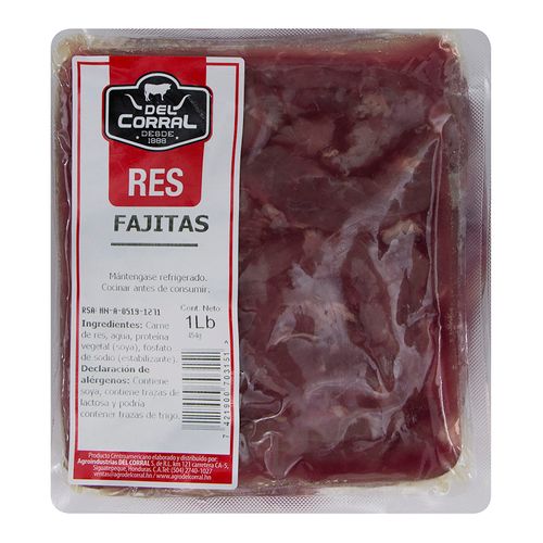 Fajitas Res Del Corral Economico Fresco Paquete - 1 Unidad