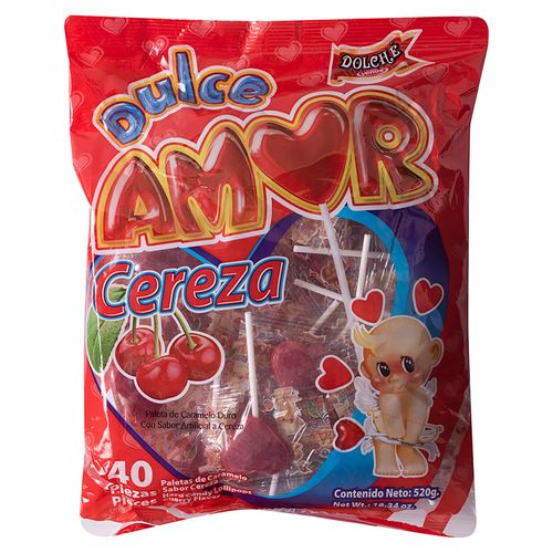 Paleta Dolche Dulce Amor Cereza - 520Gr