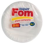 Plato Super Fom Desechable N9- 25 Unidades