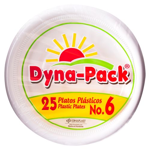 Plato Desechable Dyna Pack N6- 25 Unidades