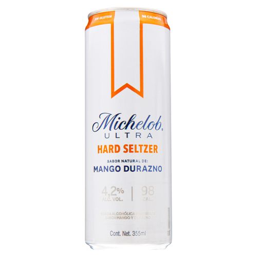 Cerveza Michelob Ultra Hard Seltzer  Sabor De Mango Durazno-355 ml