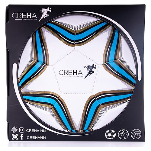 Balon De Futbol Creha Blanco Con Azul- No 4