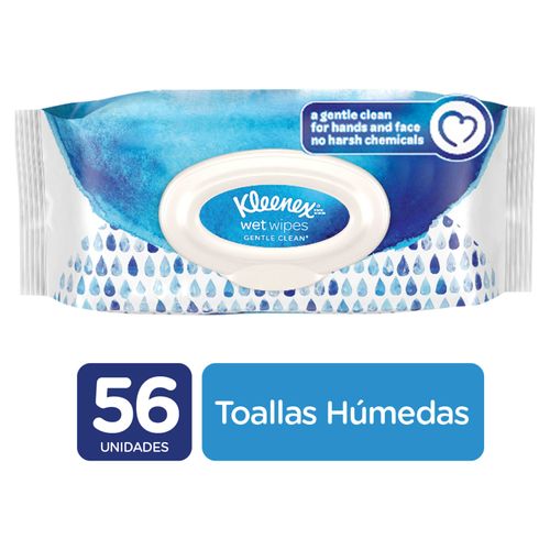 Kleenex Húmedos Gentle Clean - 56Unidades