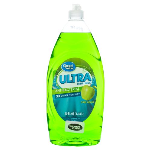 Lavaplatos Great Value Antibacterial Green- 1180ml