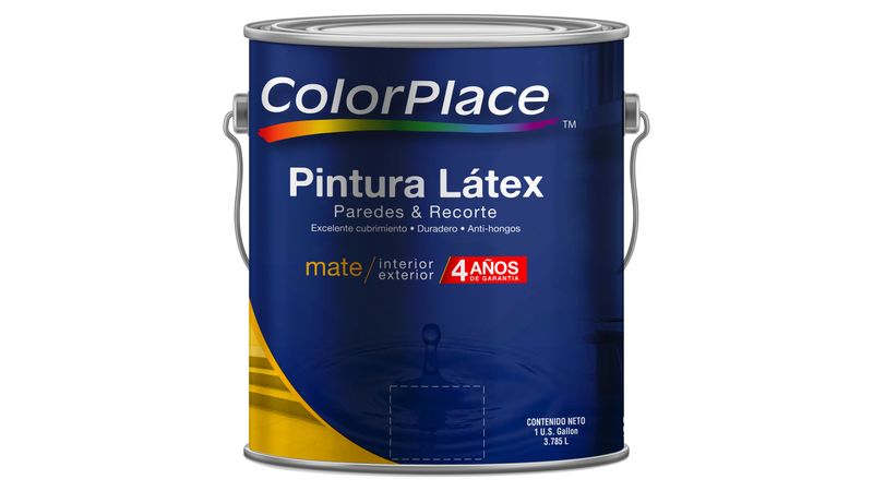 Pintura Acrílica Latex Century Para Interior y Exterior Color Blanco - 1  Galon