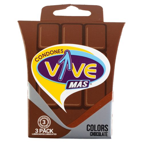 Preservativo Vive  Sabor A Chocolate- 3 Unidades