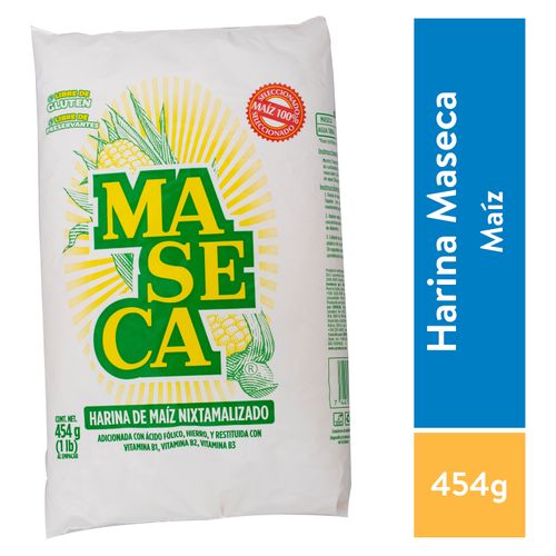 Harina De Maíz Maseca Bolsa - 454 g
