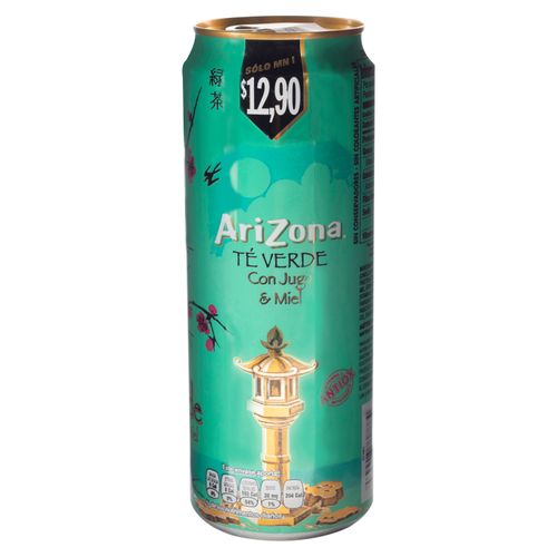 Te Frio Arizona Te Verde Con Jugo Y Miel Lata -680ml