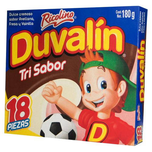 Chocolate Duvalin Ricolino Trisabor 18 Unidades- 180gr