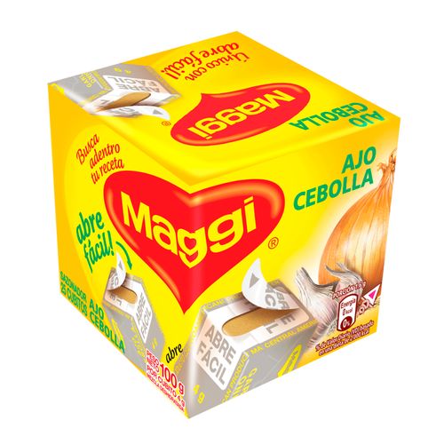 Sazonador Cubito Ajo y Cebolla MAGGI 4g 25 Unidades