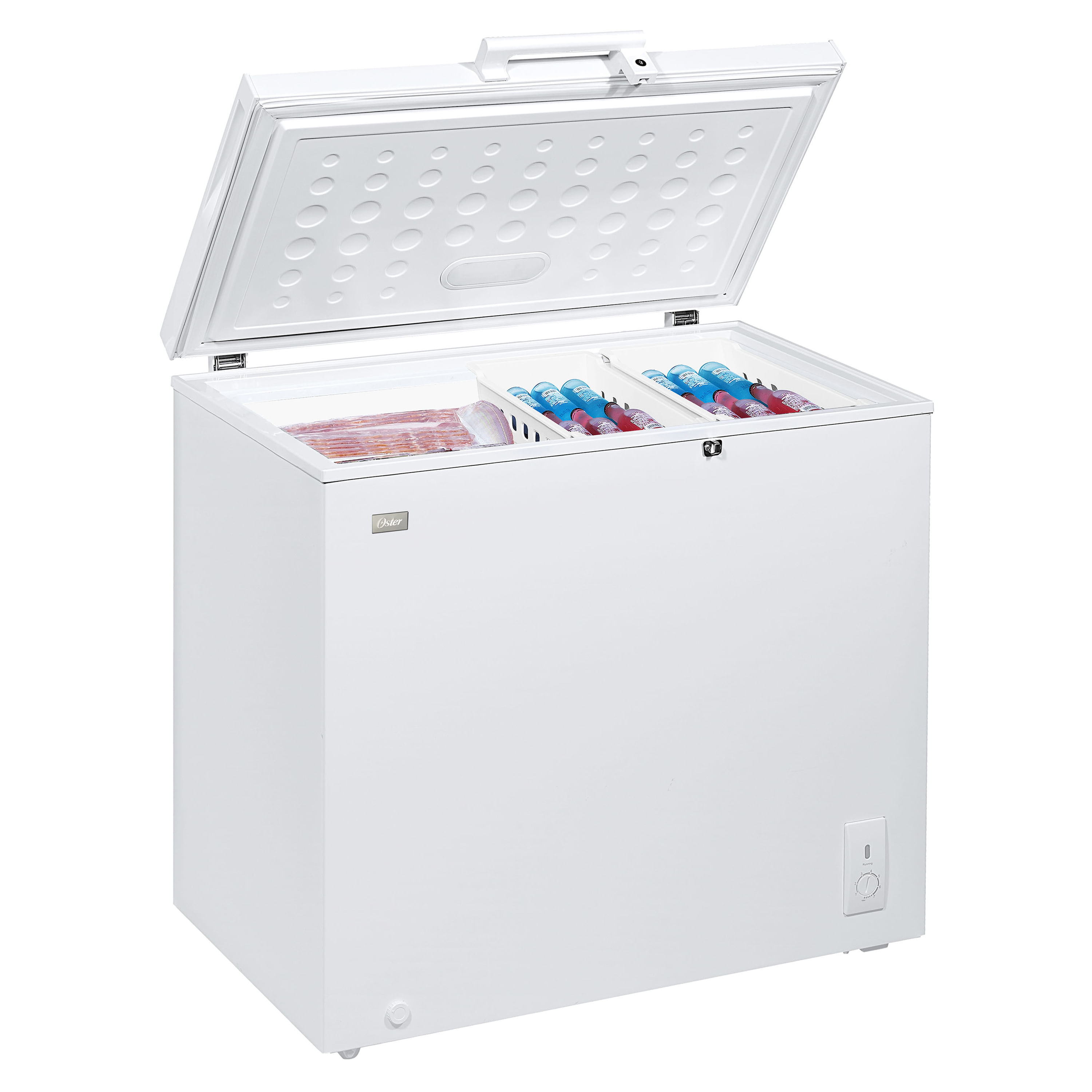 Congelador vertical de 3.0 pies cúbicos, control de termostato de 7 grados,  mini congelador con puerta individual reversible, estantes extraíbles