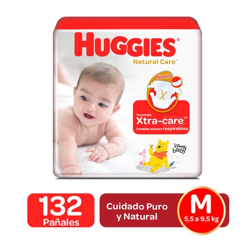 Pañal Natural Care gigante M 132 unidades