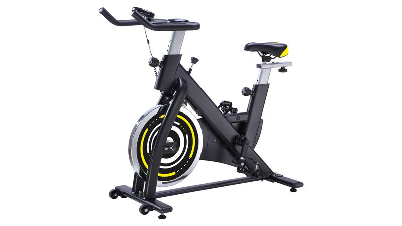 Helitec Import - BICICLETA SPINNING Profesional Regulable Con tensiómetro (  medidor cardiaco ) Alfombra Y botella de aluminio de regalo ENTRENAMIENTO  INDOOR - Piñón fijo - Regulador de esfuerzo - Monitor electrónico