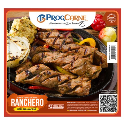 Carne  Para Asar ProgCarne Cerdo Ranchero  Fresco- Paquete de 400gr