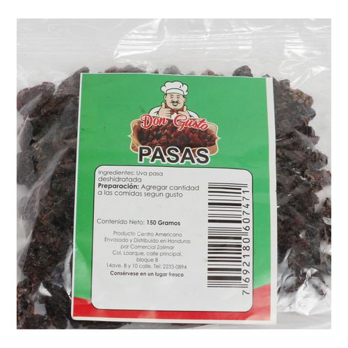 Pasas Don Gusto 150Gr