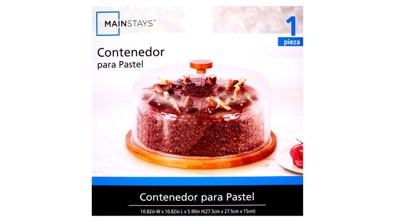 Ms Contenedor De Bambu Para Pastel Redon