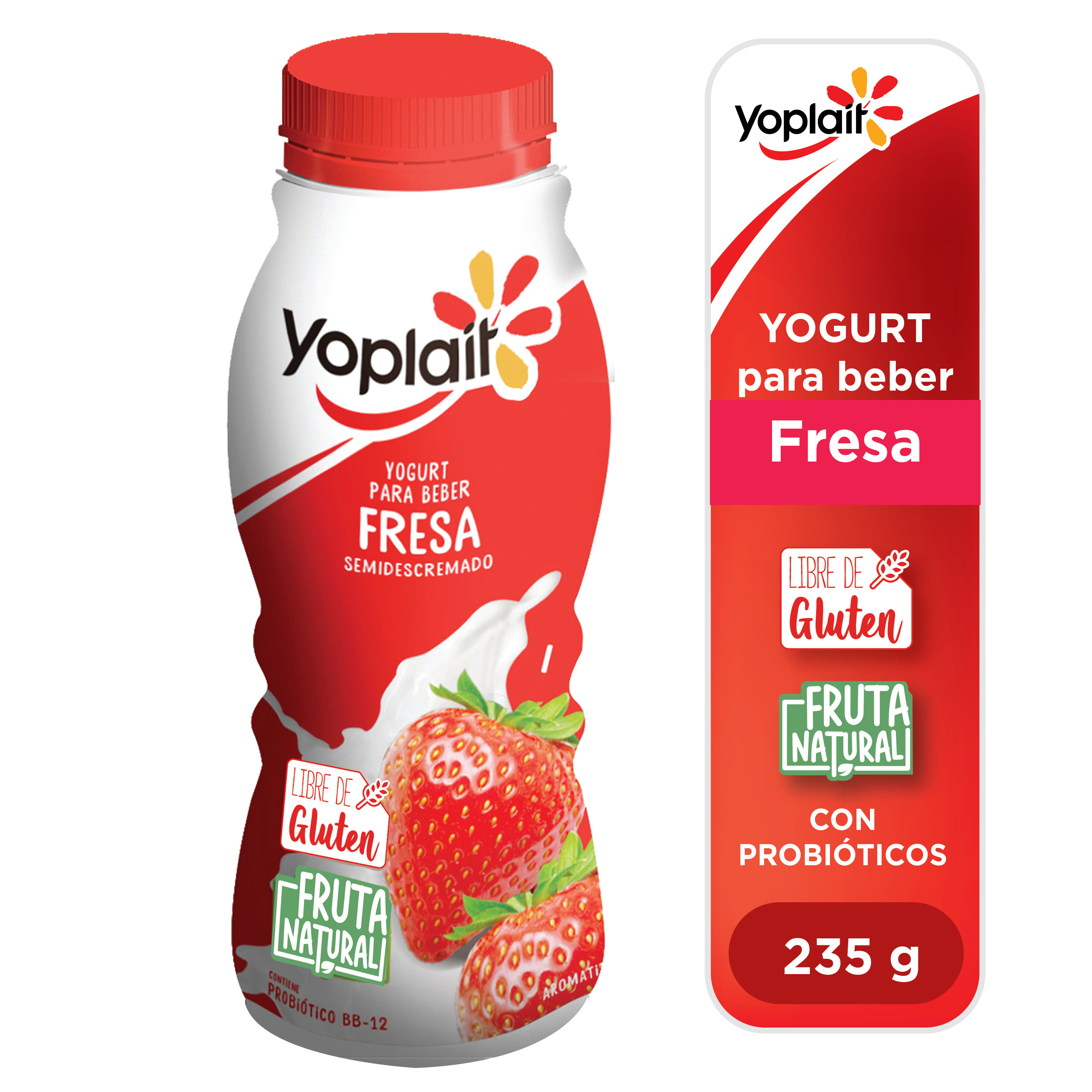yogur líquido sabor fresa