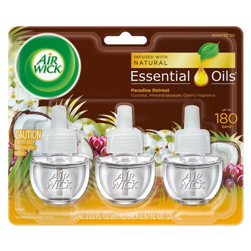 3 Pack  Aromatizante Air Wick Eléctrico Paradise Retreat Repuesto - 21ml