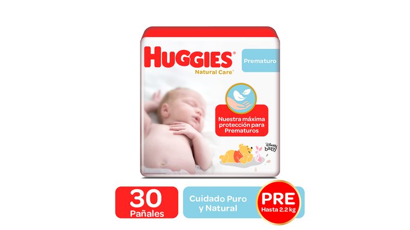 Pañales para Bebé HUGGIES Natural Care Primeros 100 Días Paquete 20un