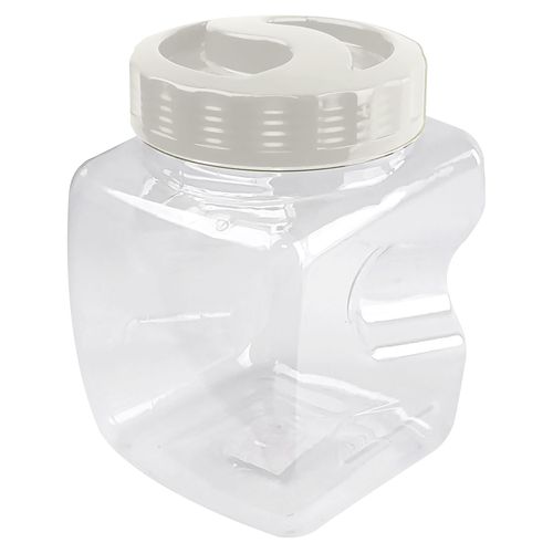 Contenedor Guateplast Cuadrado Clear Transparente Marfil Transparente-2Lt