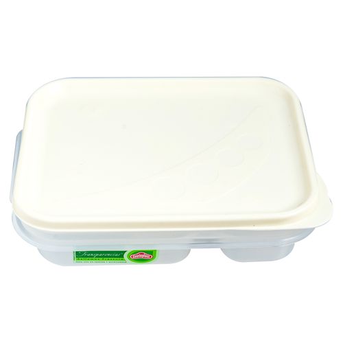 Tazon  Guateplast Rectangular Con Division Marfil-3 Tz