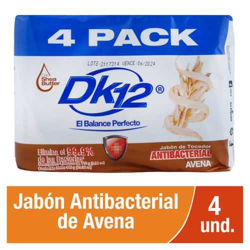 4 Pack DK12 Jabón De Tocador Avena Ex - 440gr