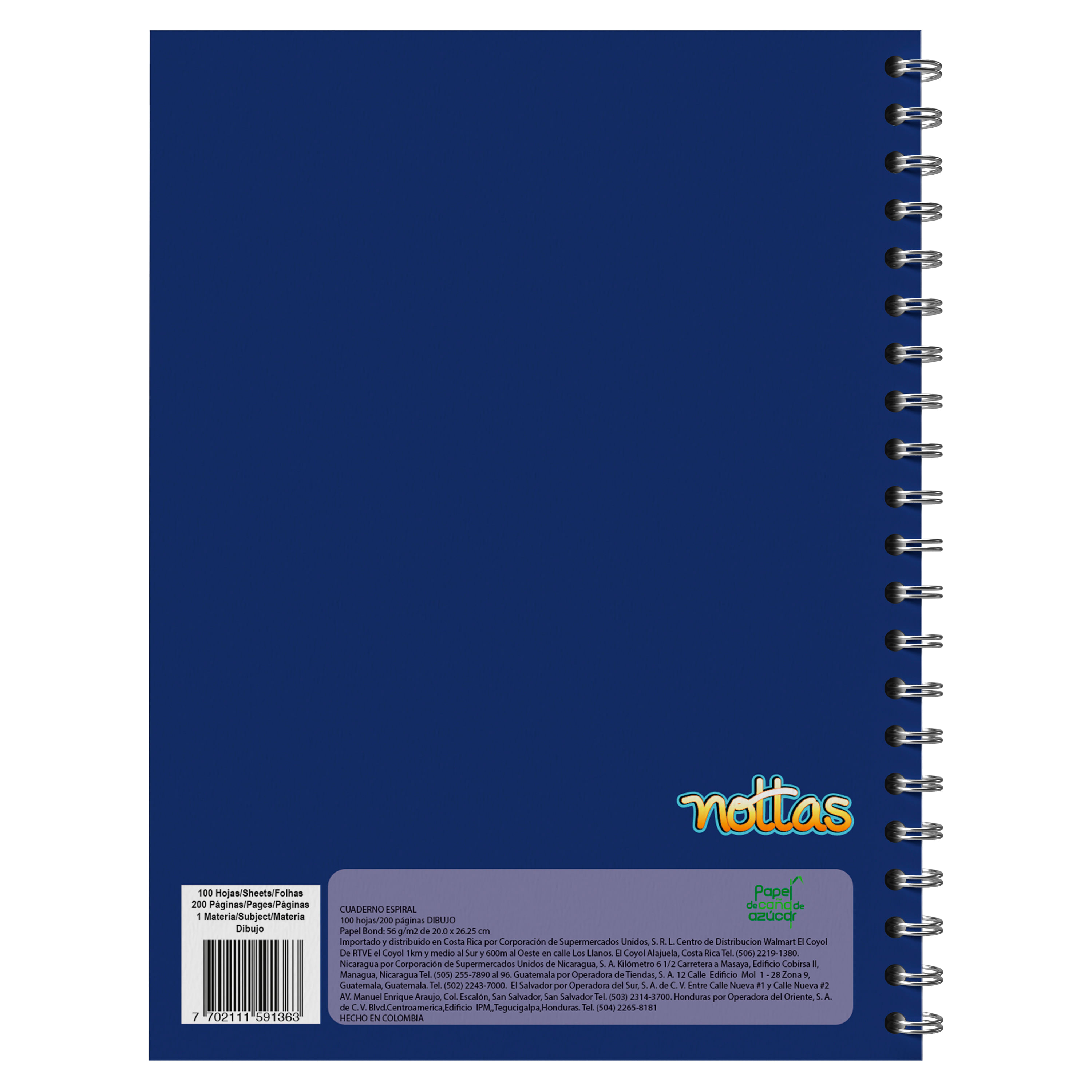 Cuaderno De Dibujo Espiral Bond 90g - 100 Hojas