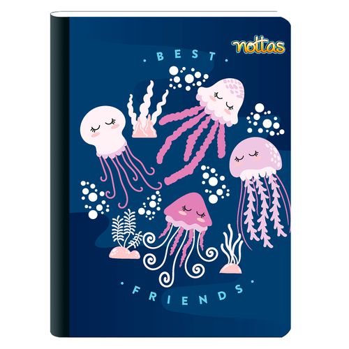 Cuaderno Cosido Pequeño 100H Rayado Diseño - Pulpo