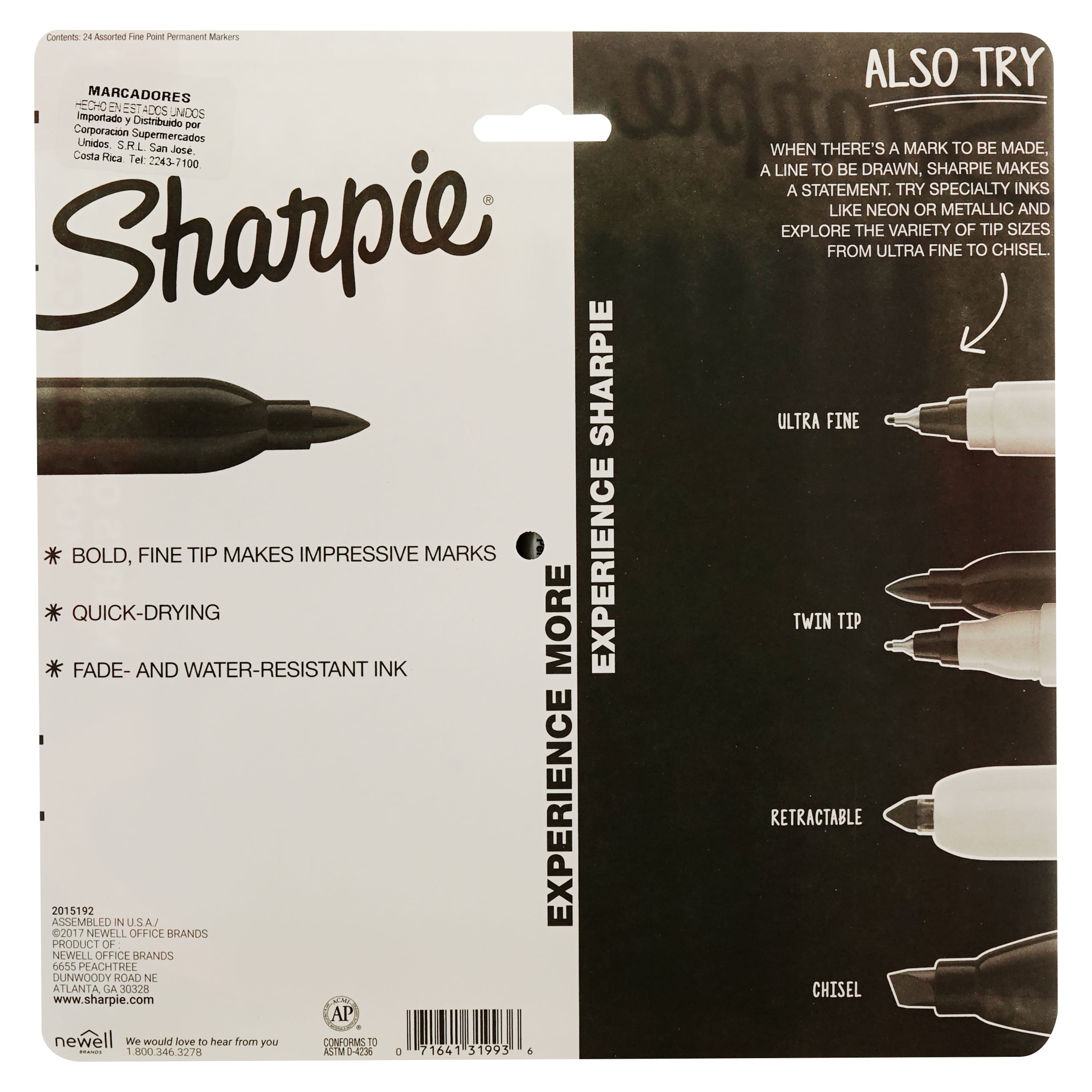 Marcador Sharpie Fino X24 Colores Místicos - Juan Marcet