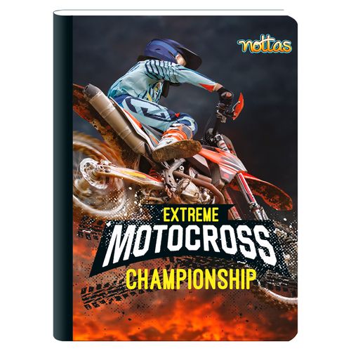 Cuaderno Cosido Pequeño 100H Rayado Diseño - Motocross