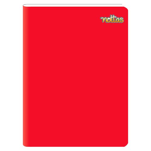 Cuaderno Grapado 80 Hojas Rayado Solidos - Rojo