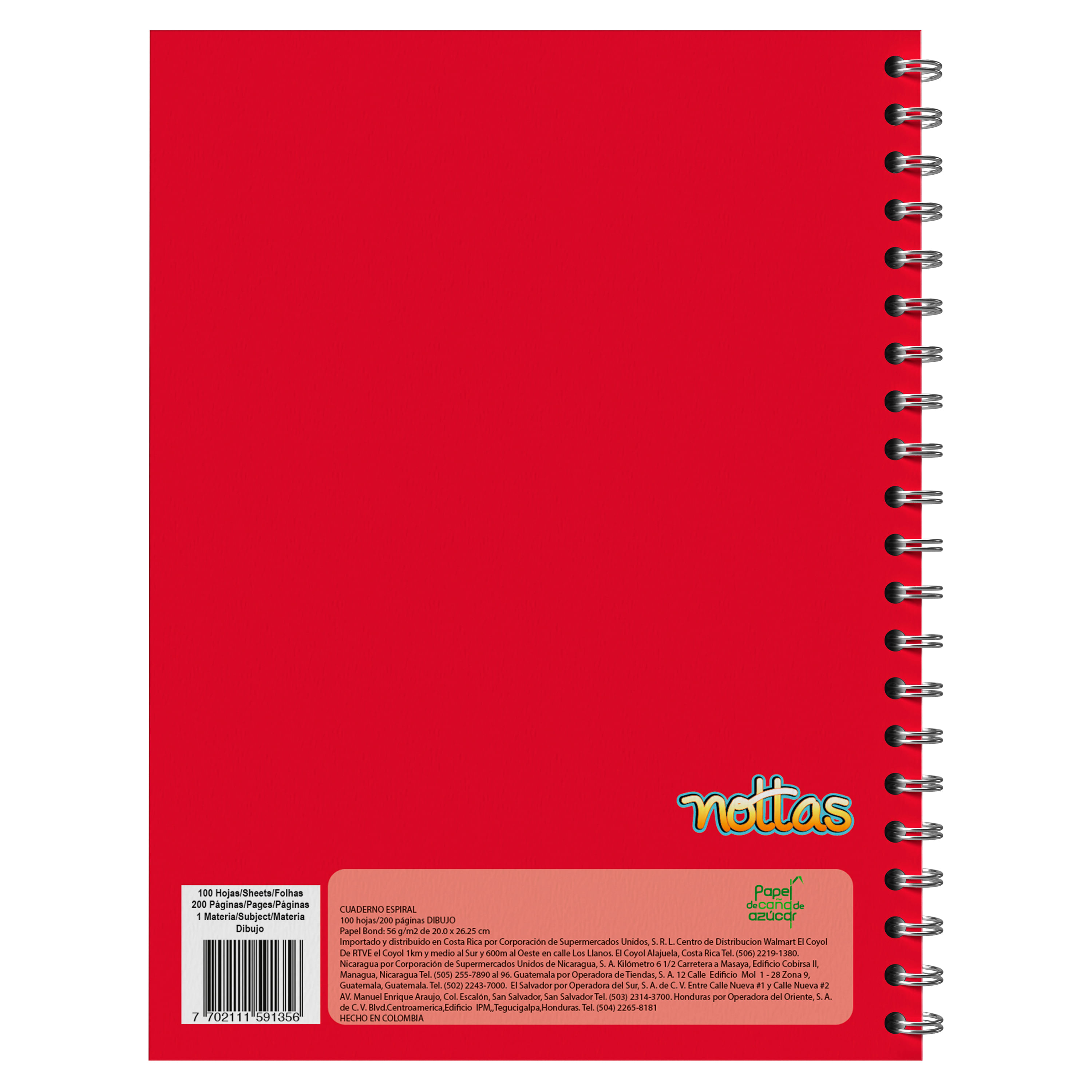 Cuaderno De Dibujo Espiral Bond 90g - 100 Hojas