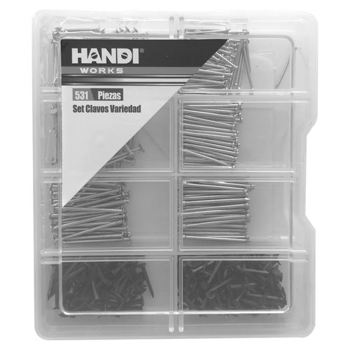 Set Clavos Handi Works Variedad- 531 Piezas