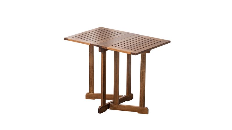 Mesa plegable para exterior fabricada en bambú con un acabado color natural  VidaXL 341745