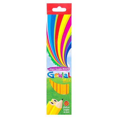 Lapiz Grafito Genial Max #2 Hb - 12 Unidades